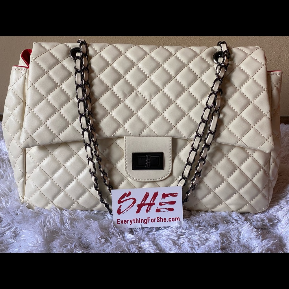 Big C-Handbag-Cream